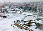 冬季明斯克的建筑景观