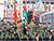 Belarusian military carry Belarus’ flag at Victory parade in Moscow