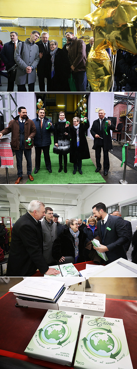 The production of office paper from waste at the paper mill in Borisov