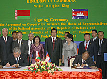 The House of Representatives of the National Assembly of Belarus and the National Assembly of Cambodia sign an agreement on cooperation