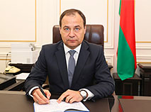 Belarus Prime Minister Roman Golovchenko
