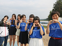 Japanese school students on recuperation holidays in Belarus