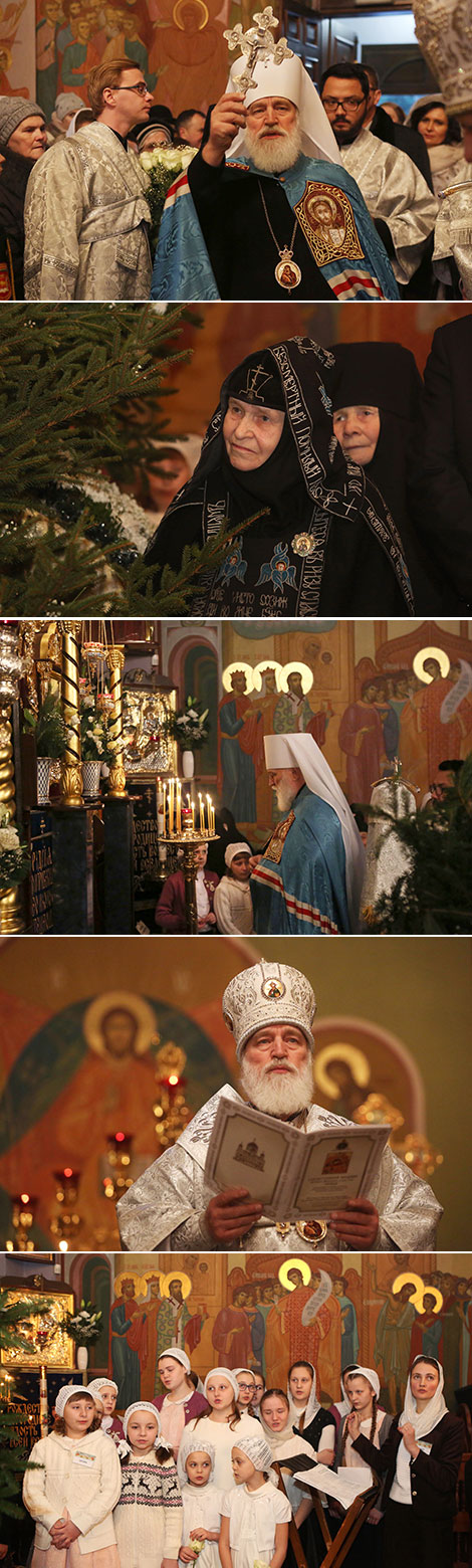 Christmas service at the Holy Nativity of the Mother of God Convent in Grodno 