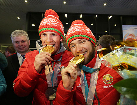 Guide Dmitry Budilovich and Paralympic champion Yuri Golub