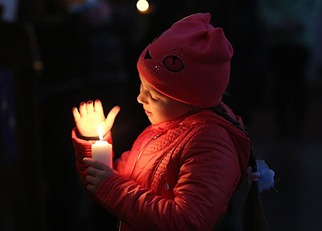 Easter mass at St Joseph Church in Volozhin