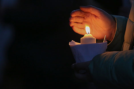 Easter mass at St Joseph Church in Volozhin