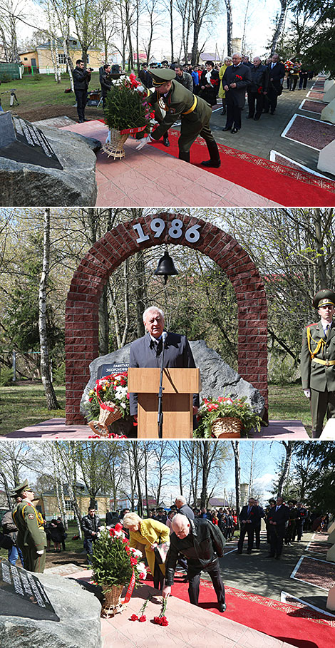 A memorial ceremony in Slavgorod 