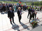 Flower ceremony at the Minsk Hero City Memorial