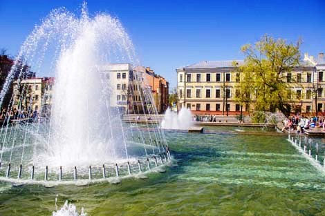 Fountains open in Mogilev