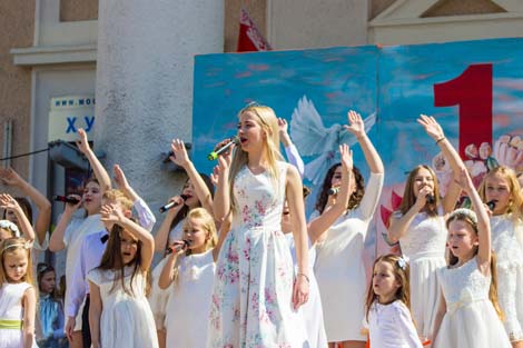 Labor Day celebrations in Mogilev