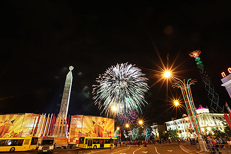 Victory Day fireworks in Minsk