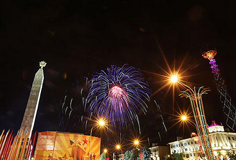 Victory Day fireworks in Minsk