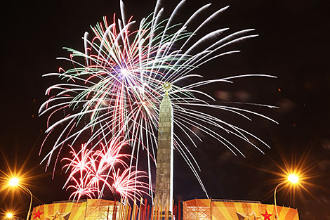 Fireworks in Victory Square