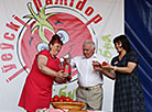 Pickling the first jar of new crop tomatoes 