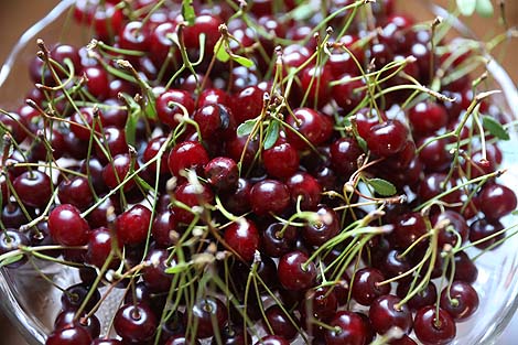 Main dainty of the Cherry Festival in Glubokoye