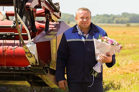 Yuri Sidoruk, a senior harvester operator in OAO Pokrovsky