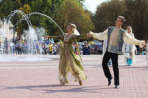 The opening ceremony of the Francysk Skaryna Square in Polotsk