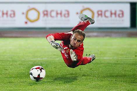 A football match between the national youth teams of Croatia and Belarus 