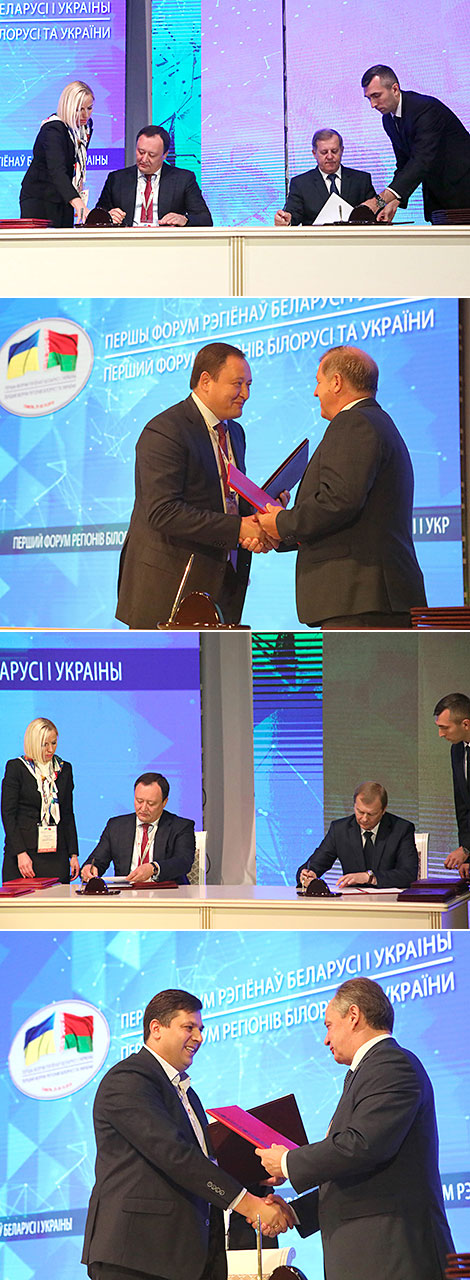 Belarus, Ukraine sign six cooperation agreements at regional forum