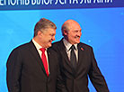 Belarus President Alexander Lukashenko and Ukraine President Petro Poroshenko