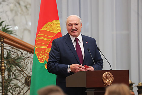 The meeting of Belarus President Alexander Lukashenko with activists of the BRSM Youth Union