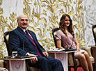 The meeting of Alexander Lukashenko with activists of the BRSM Youth Union in the Palace of Independence