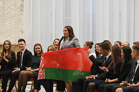 Lukashenko meets with BRSM Youth Union core group in the Palace of Independence