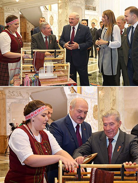 Alexander Lukashenko while visiting the interactive platforms