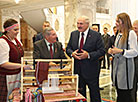 Alexander Lukashenko while visiting the interactive platforms