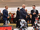 Alexander Lukashenko while visiting the interactive platforms