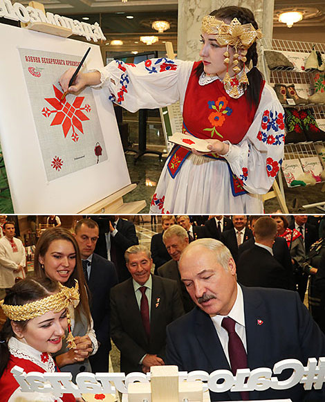 Alexander Lukashenko while visiting the interactive platforms