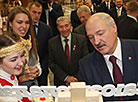 Alexander Lukashenko while visiting the interactive platforms