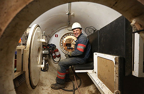 Mechanized tunnel-boring installation Alesya. Construction of the third line of the Minsk metro