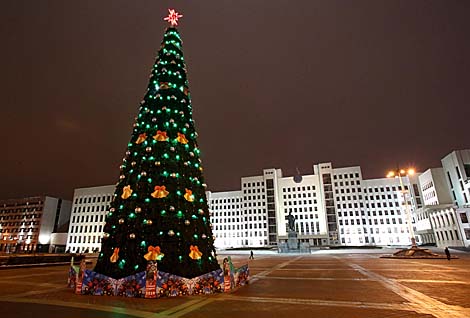 Christmas tree near the House of the Government