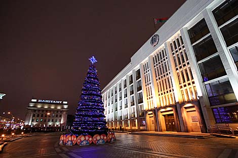 Christmas tree near the Minsk City Hall