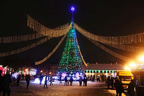 New Year illumination in Grodno