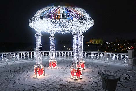 New Year illumination in Grodno