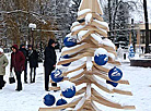 Alley of alternative Christmas trees