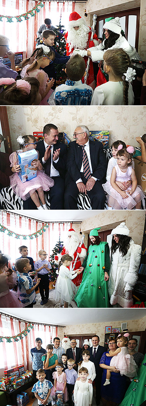 First Deputy Prime Minister of Belarus Alexander Turchin visits a family-type children’s home in Logoisk
