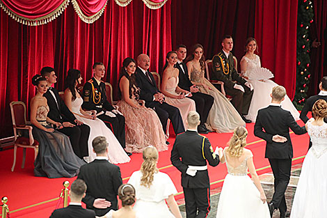 Belarus President Alexander Lukashenko at the first national New Year ball 