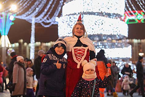 New Year's night in Minsk