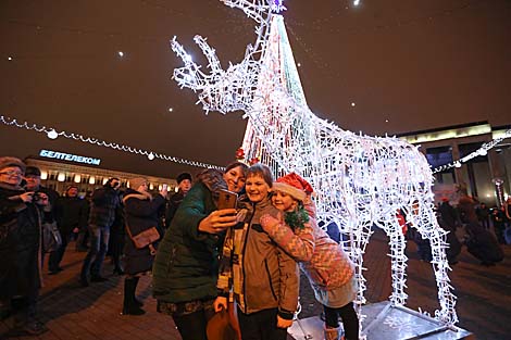 New Year's night in Minsk