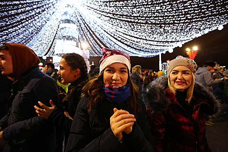 New Year's night in Minsk