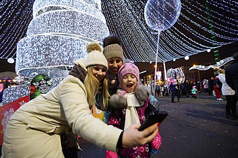 New Year's night in Minsk