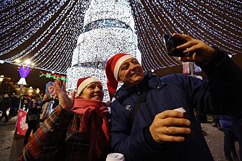 New Year's night in Minsk