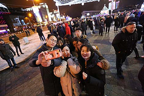 New Year's night in Minsk