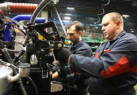 Up to 40 vehicles roll off MAZ's central assembly line per shift