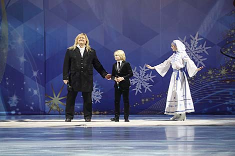 Opening ceremony of Christmas Amateur Ice Hockey Tournament and national junior ice hockey competition Golden Puck