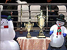 Golden Puck and Christmas Amateur Ice Hockey Tournament cups