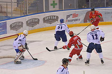 Alexander Lukashenko during the match